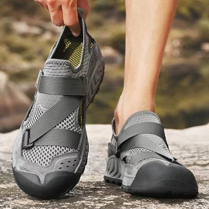 Zomerse herensandalen van echt leer - leren herenschoenen voor vrije tijd, Romeinse sandalen, strandschoenen