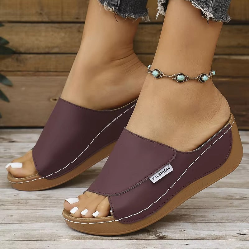 Zomerse damessandalen - slip-on platform wandelschoenen