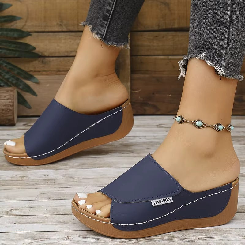 Zomerse damessandalen - slip-on platform wandelschoenen