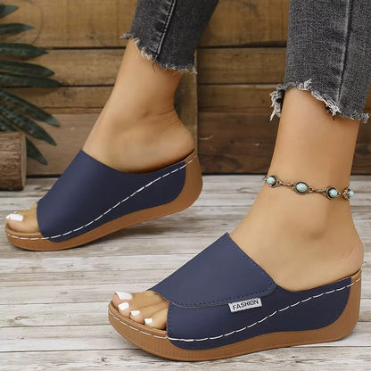 Zomerse damessandalen - slip-on platform wandelschoenen